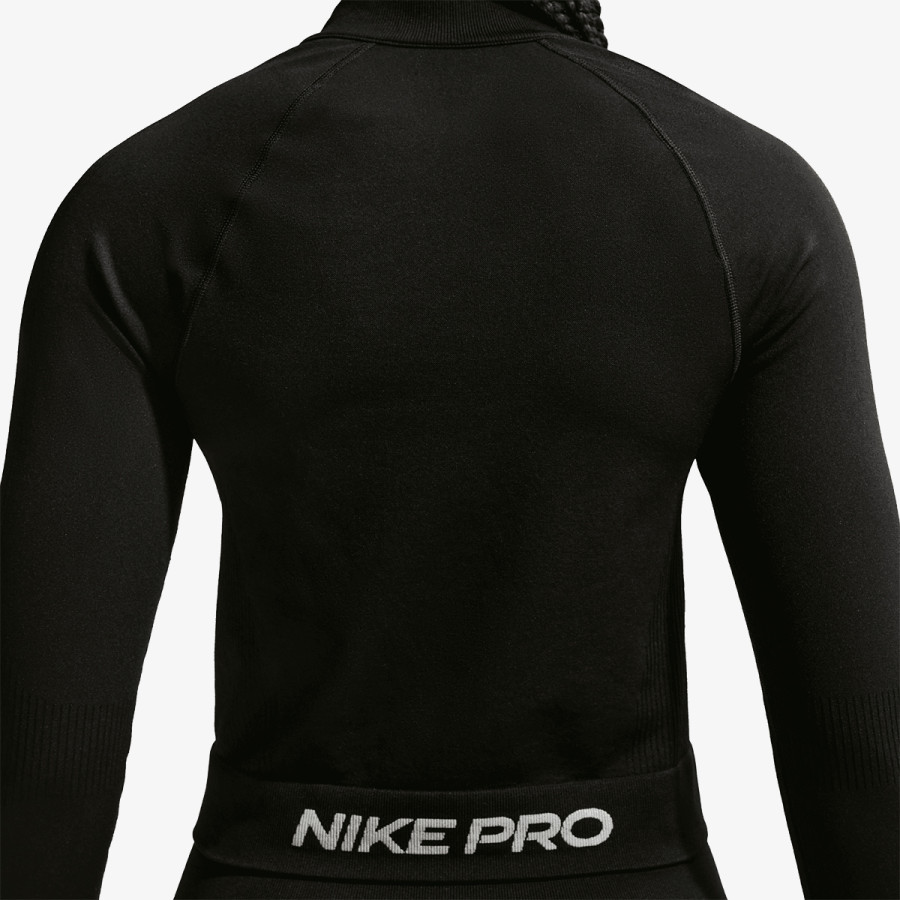 NIKE Tricouri maneca lunga W NP DF SMLS FZ MIDLAYER WT 