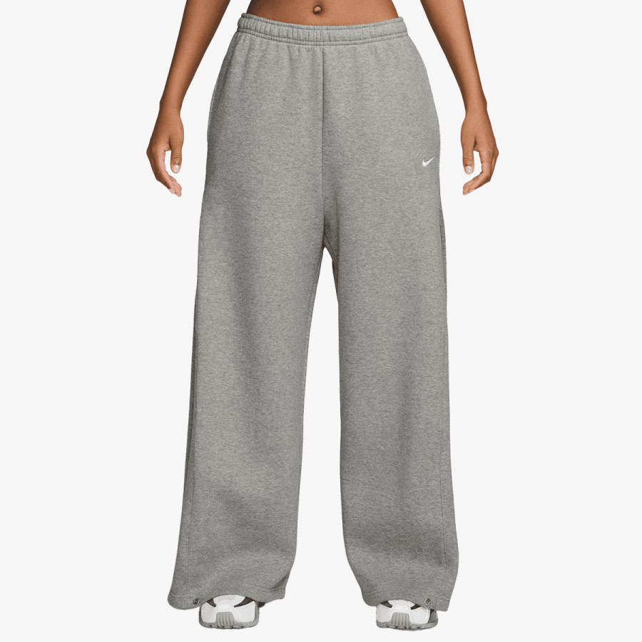 NIKE Pantaloni de trening W NK STDO FLC MW PLTD SNP PNT 