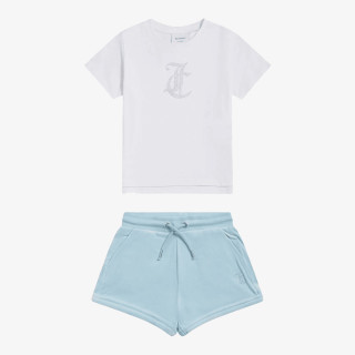 JUICY COUTURE Treninguri JC Logo Tee & Velour Short Set 