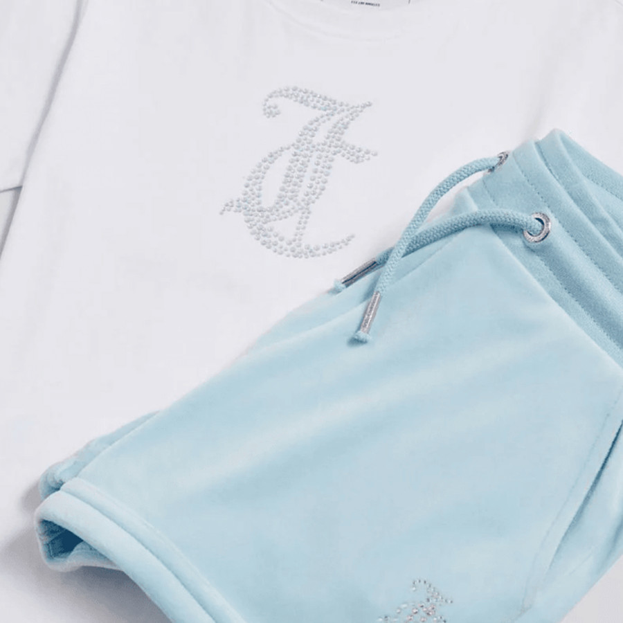 JUICY COUTURE Treninguri JC Logo Tee & Velour Short Set 