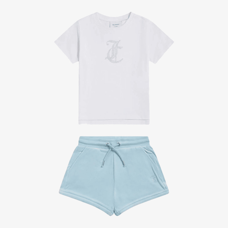 JUICY COUTURE Treninguri JC Logo Tee & Velour Short Set 