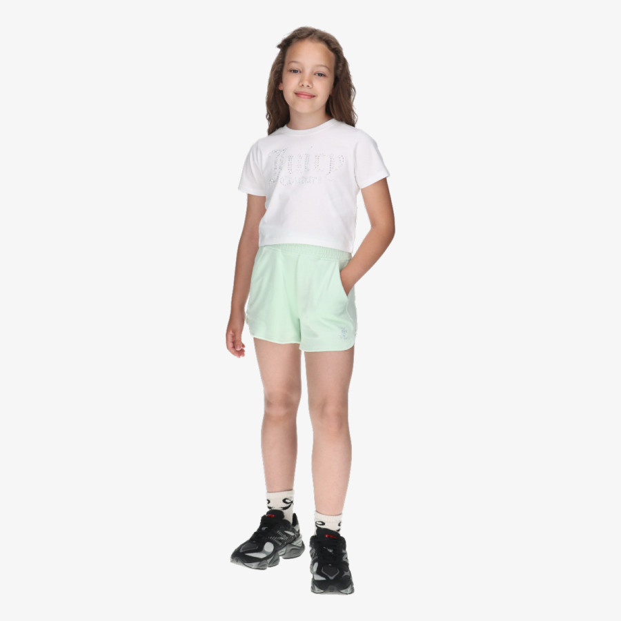 JUICY COUTURE Treninguri Shirred Waist Velour Short & Baby Tee Se 