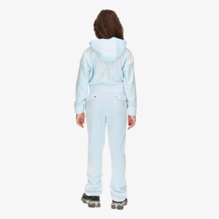 JUICY COUTURE Treninguri Cropped Velour Diamante Zip Thru & Bootc 