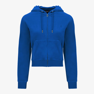 JUICY COUTURE Hanorace ZIP THROUGH HOODIE WITH  ZIP PULL &  JC 