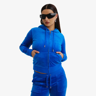 JUICY COUTURE Hanorace ZIP THROUGH HOODIE WITH  ZIP PULL &  JC 