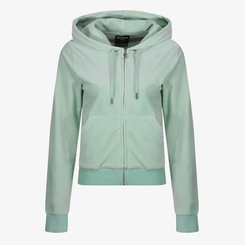 JUICY COUTURE Hanorace ZIP THROUGH HOODIE WITH  ZIP PULL &  JC 
