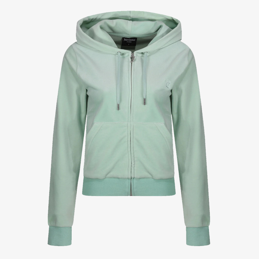 JUICY COUTURE Hanorace ZIP THROUGH HOODIE WITH  ZIP PULL &  JC 