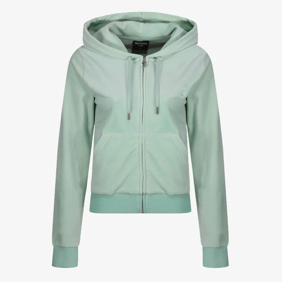 JUICY COUTURE Hanorace ZIP THROUGH HOODIE WITH  ZIP PULL &  JC 