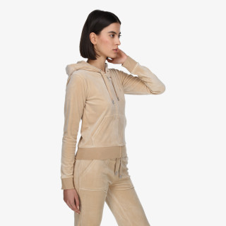 JUICY COUTURE Hanorace CREAM CLASSIC VELOUR ROBERTSON HOODIE 