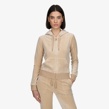 JUICY COUTURE Hanorace CREAM CLASSIC VELOUR ROBERTSON HOODIE 