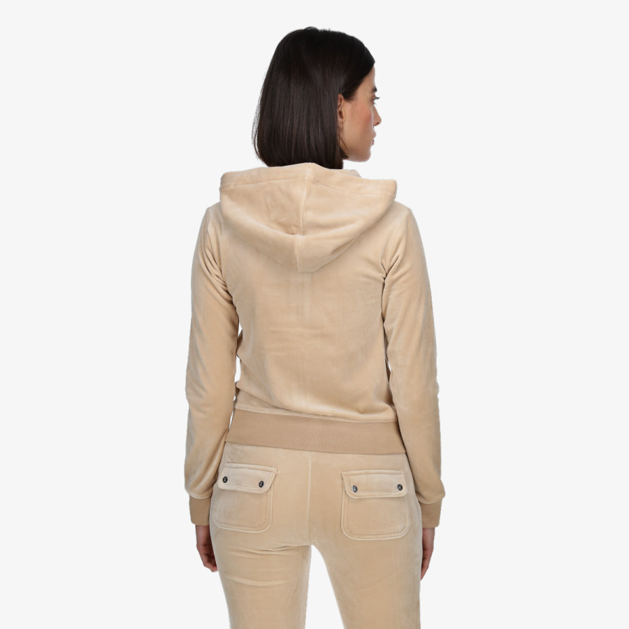 JUICY COUTURE Hanorace CREAM CLASSIC VELOUR ROBERTSON HOODIE 