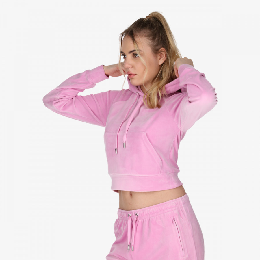 JUICY COUTURE Hanorace ORCHID PINK VELOUR DIAMANTE HOODIE<br /> 