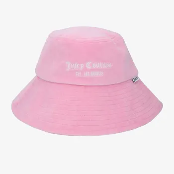 JUICY COUTURE PALARIE VELOUR LONG BRIM BUCKET HAT 