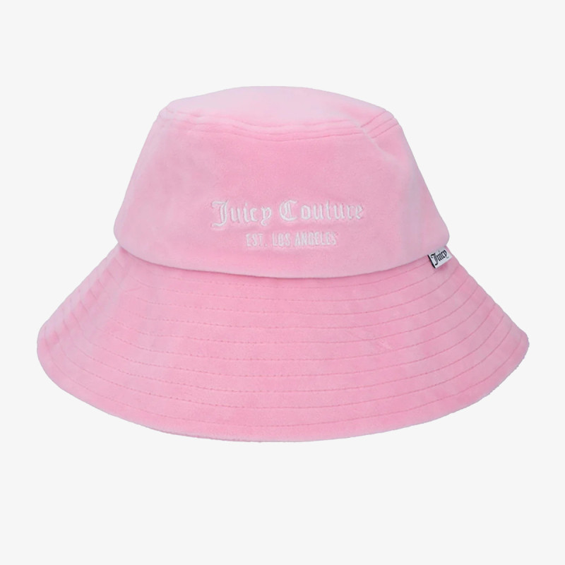 JUICY COUTURE Palarie VELOUR LONG BRIM BUCKET HAT 