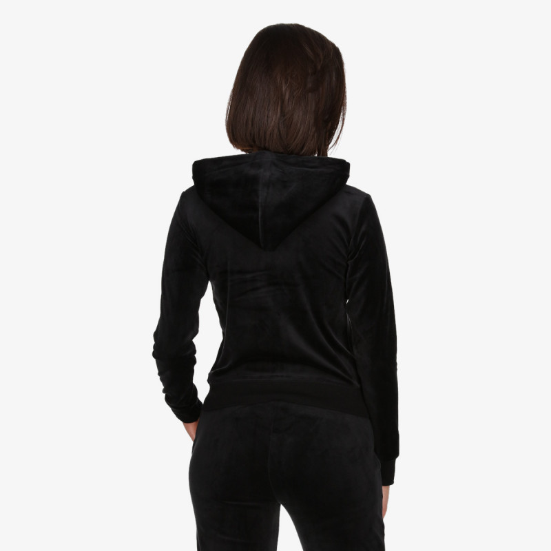 JUICY COUTURE Hanorace WOMENS BLACK VELOUR TRACK TOP 