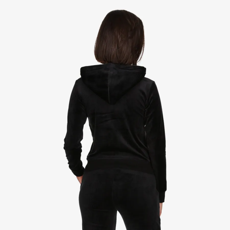 JUICY COUTURE Hanorace WOMENS BLACK VELOUR TRACK TOP 