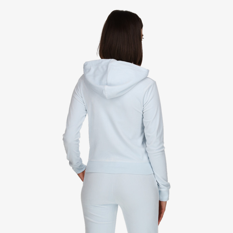 JUICY COUTURE Hanorace WOMENS BLACK VELOUR TRACK TOP 