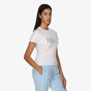 JUICY COUTURE Tricouri FITTED T-SHIRT WITH RODEO JUICY DIAMANTE 