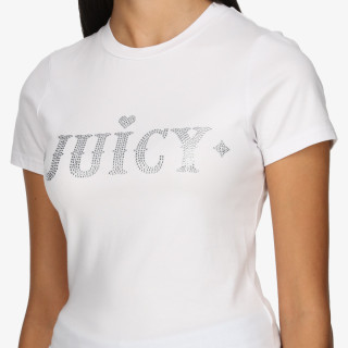 JUICY COUTURE Tricouri FITTED T-SHIRT WITH RODEO JUICY DIAMANTE 