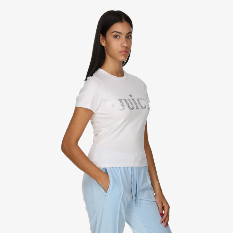 JUICY COUTURE Tricouri FITTED T-SHIRT WITH RODEO JUICY DIAMANTE 