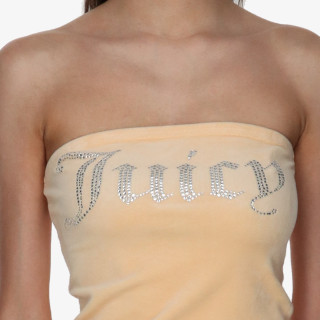 JUICY COUTURE TOP VELOUR BANDEAU BOOB TUBE 