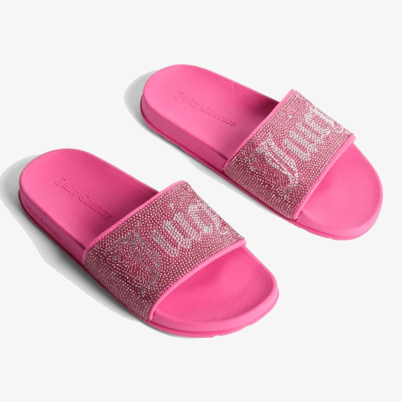 JUICY COUTURE Papuci DIAMANTE BRANDED SLIDE 
