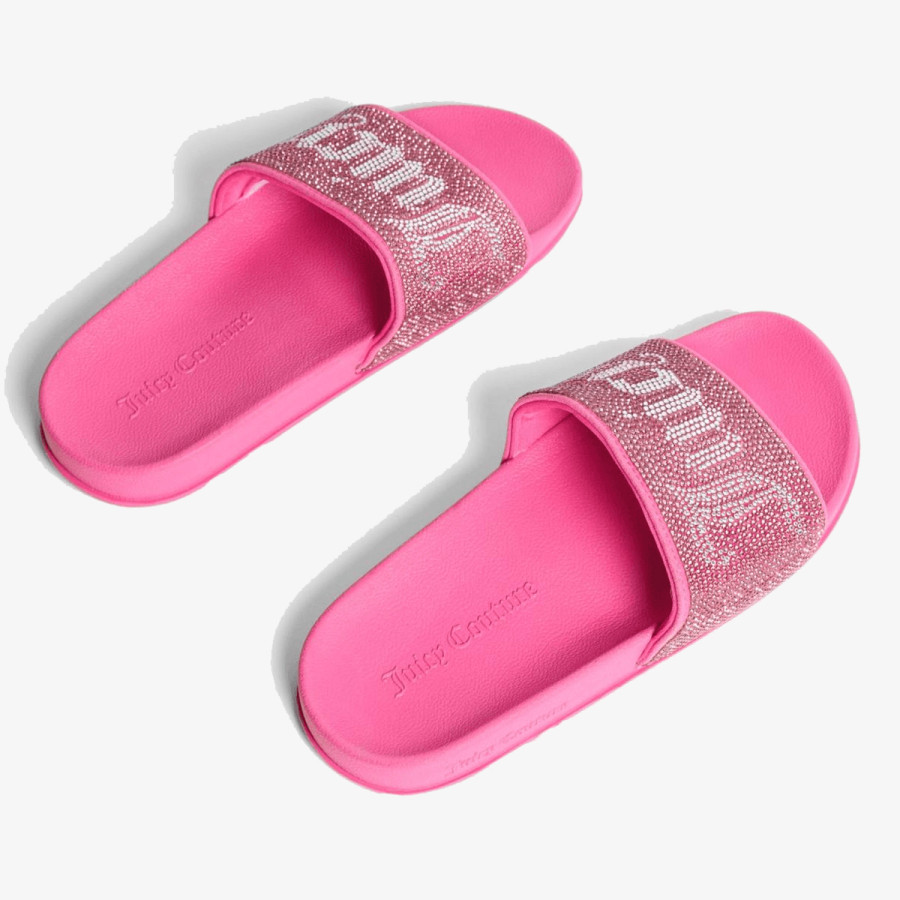 JUICY COUTURE Papuci DIAMANTE BRANDED SLIDE 