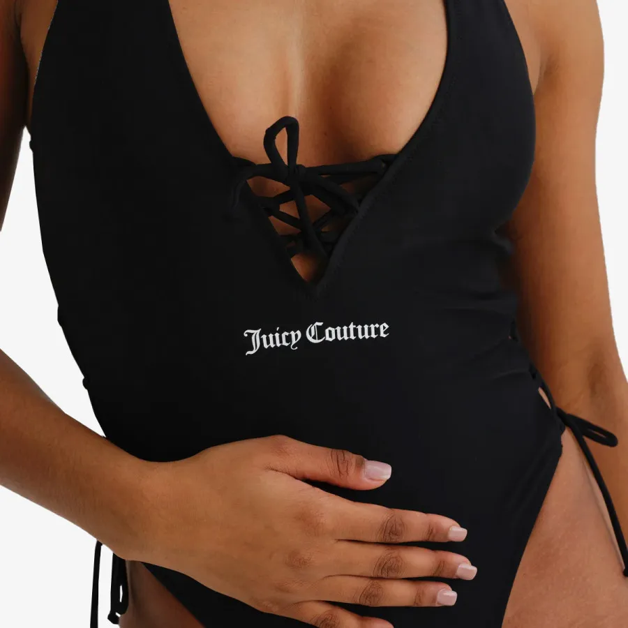 JUICY COUTURE COSTUM BAIE ( INTREG) ONE PIECE SWIMSUIT WITH LATTICE DETAIL 
