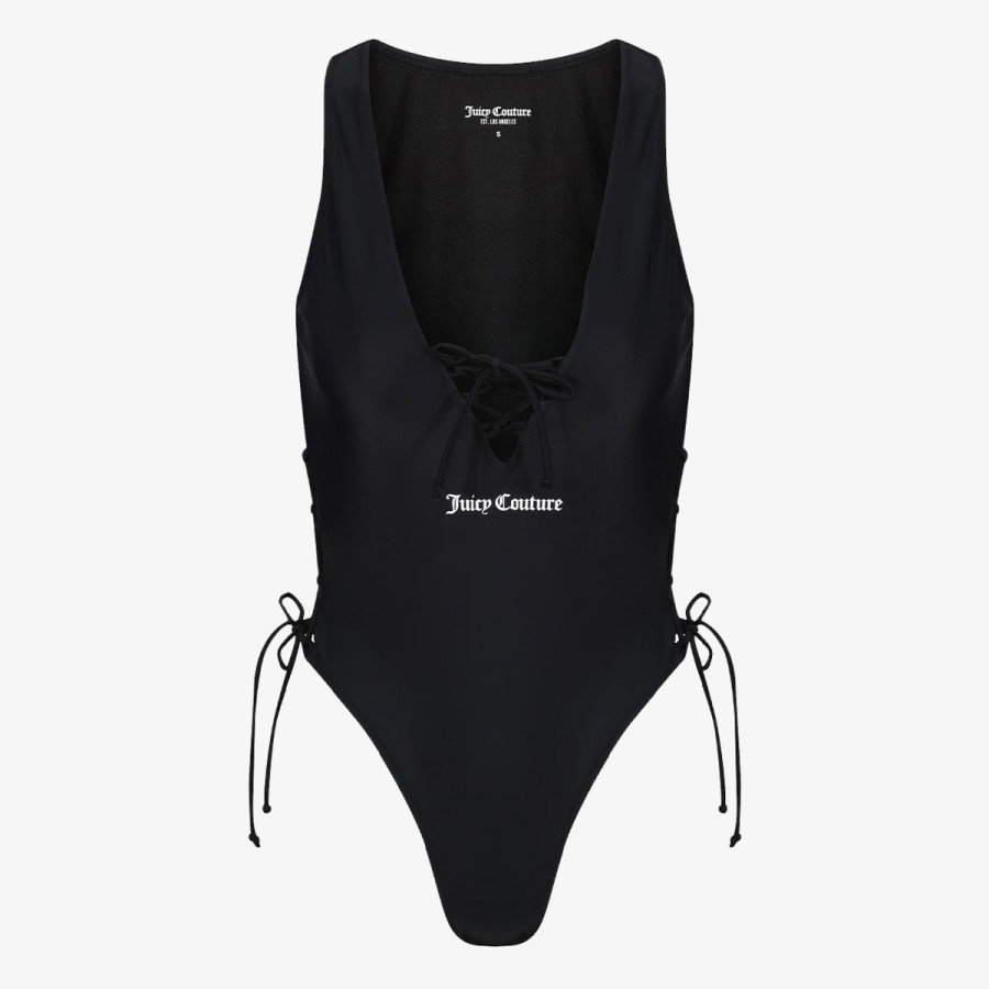 JUICY COUTURE COSTUM BAIE ( INTREG) ONE PIECE SWIMSUIT WITH LATTICE DETAIL 