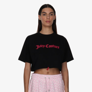 JUICY COUTURE Tricouri FLOCKED CROPPED TEE 