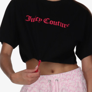 JUICY COUTURE Tricouri FLOCKED CROPPED TEE 