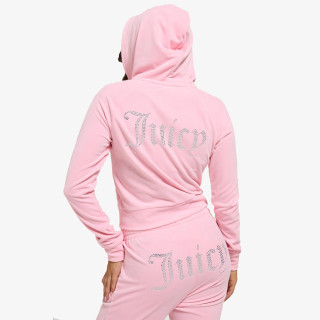 JUICY COUTURE Hanorace CLASSIC VELOUR HOODIE WITH JUICY  LOGO 
