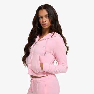 JUICY COUTURE Hanorace CLASSIC VELOUR HOODIE WITH JUICY  LOGO 