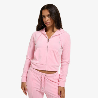 JUICY COUTURE Hanorace CLASSIC VELOUR HOODIE WITH JUICY  LOGO 