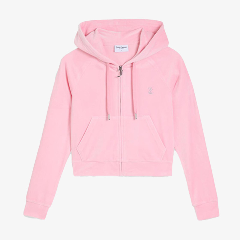 JUICY COUTURE Hanorace CLASSIC VELOUR HOODIE WITH JUICY  LOGO 
