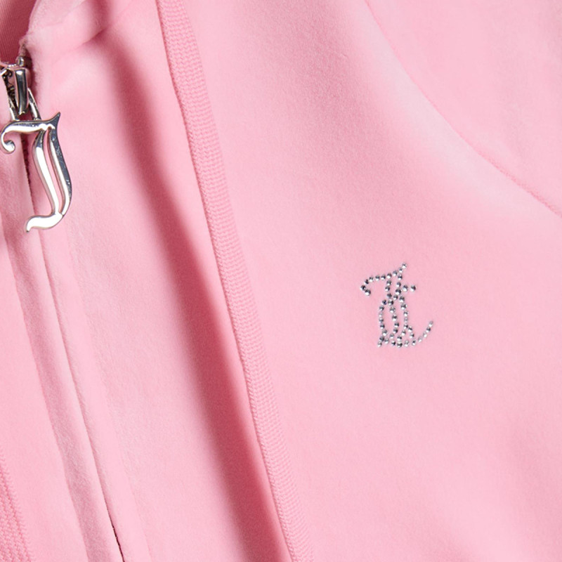 JUICY COUTURE Hanorace CLASSIC VELOUR HOODIE WITH JUICY  LOGO 