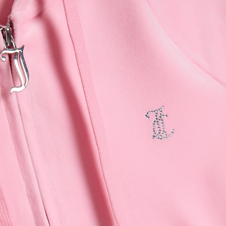 JUICY COUTURE Hanorace CLASSIC VELOUR HOODIE WITH JUICY  LOGO 
