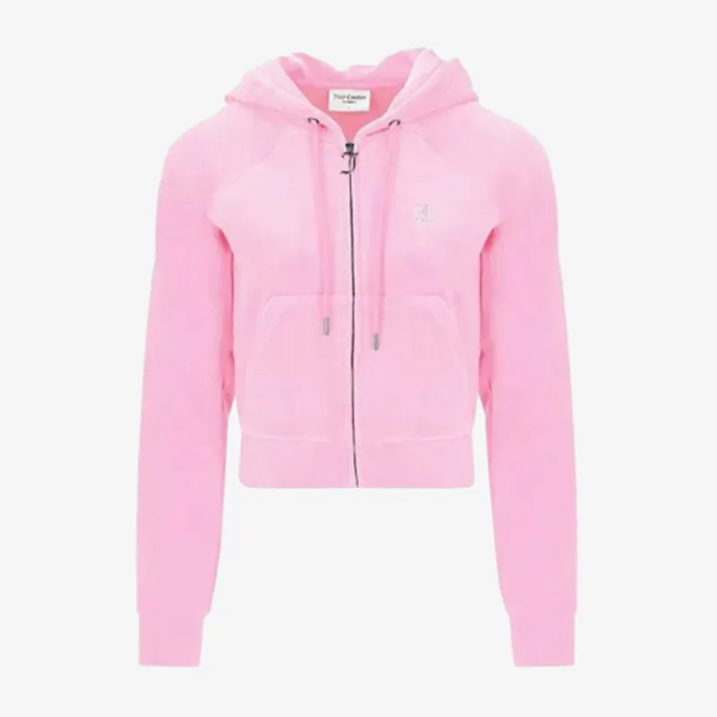 JUICY COUTURE Hanorace CLASSIC VELOUR HOODIE WITH JUICY  LOGO 