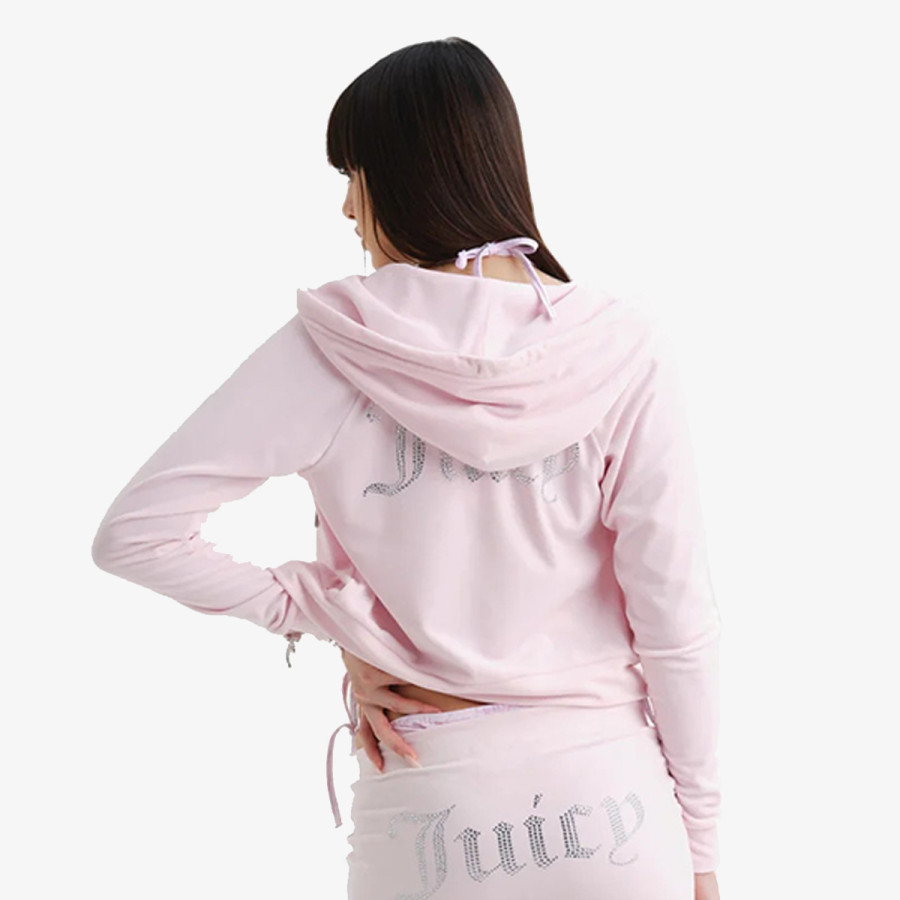 JUICY COUTURE Hanorace CLASSIC VELOUR HOODIE WITH JUICY  LOGO 