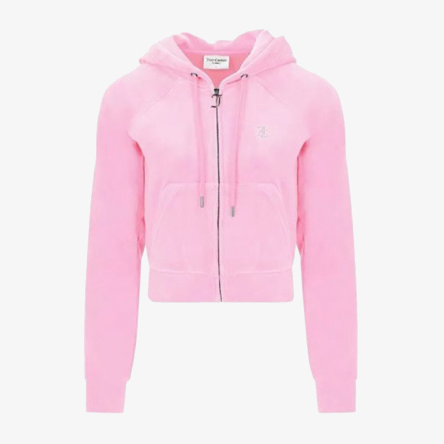 JUICY COUTURE Hanorace CLASSIC VELOUR HOODIE WITH JUICY  LOGO 