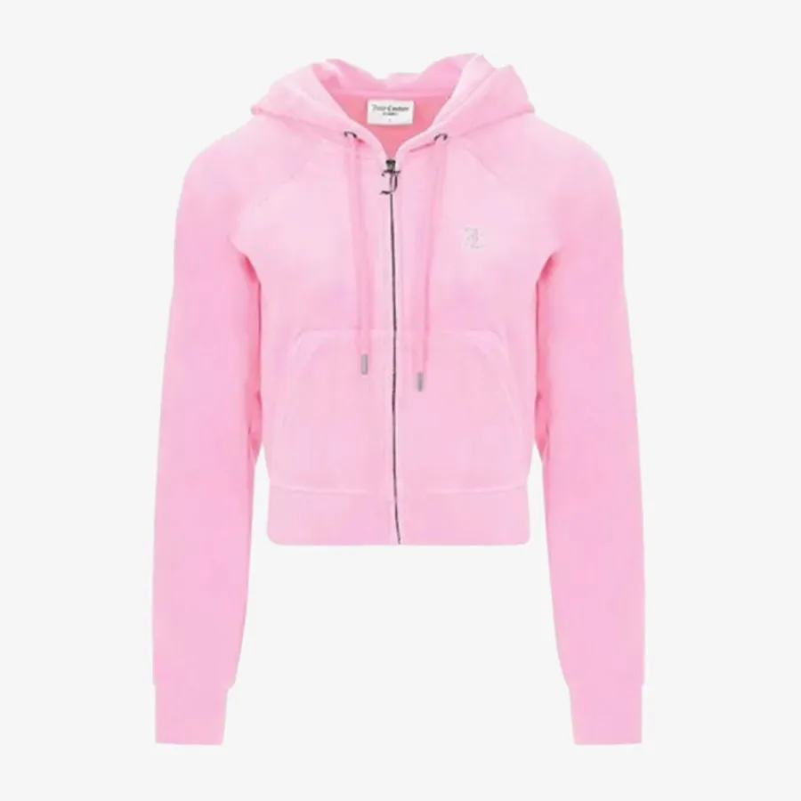 JUICY COUTURE Hanorace CLASSIC VELOUR HOODIE WITH JUICY  LOGO 