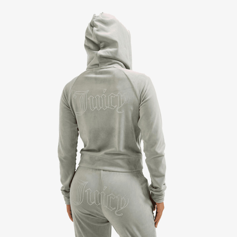 JUICY COUTURE Hanorace MADISON OUTLINE HOODIE WITH DIAMANTE BRA 