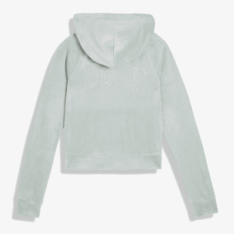 JUICY COUTURE Hanorace MADISON OUTLINE HOODIE WITH DIAMANTE BRA 