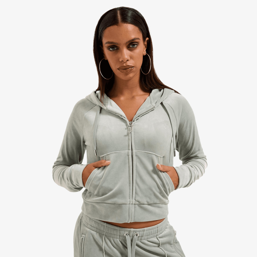 JUICY COUTURE Hanorace MADISON OUTLINE HOODIE WITH DIAMANTE BRA 
