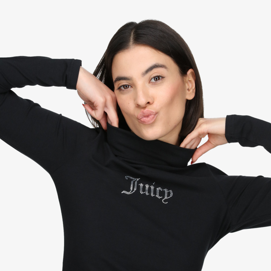 JUICY COUTURE Hanorace VIRGO DIAMANTE ROLL NECK TOP 