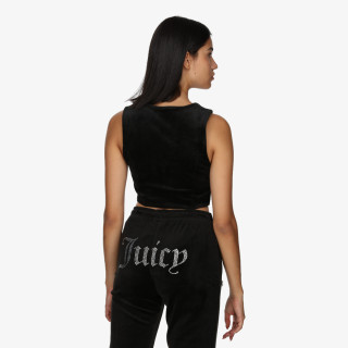 JUICY COUTURE Top CLASSIC VELOUR DIAMANTE COR TOP 