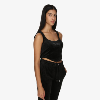 JUICY COUTURE Top CLASSIC VELOUR DIAMANTE COR TOP 