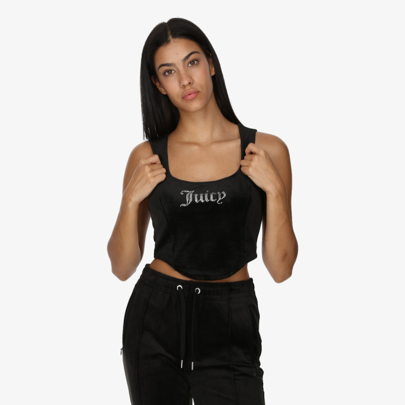 JUICY COUTURE Top CLASSIC VELOUR DIAMANTE COR TOP 