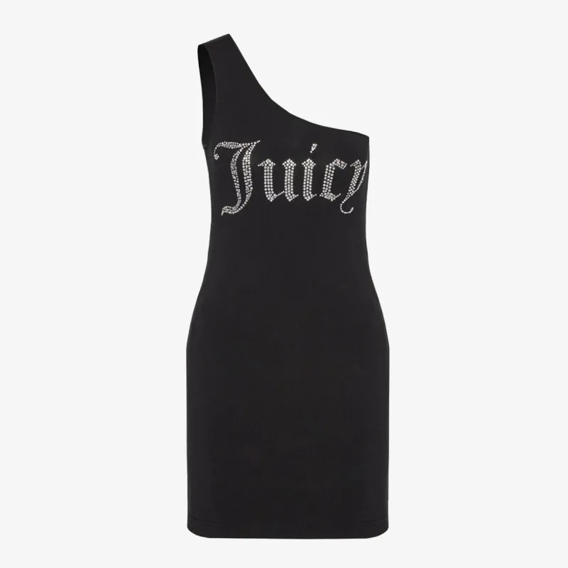 JUICY COUTURE ROCHII ASYMMETRIC FITTED DRESS WITH DIAMANTE 