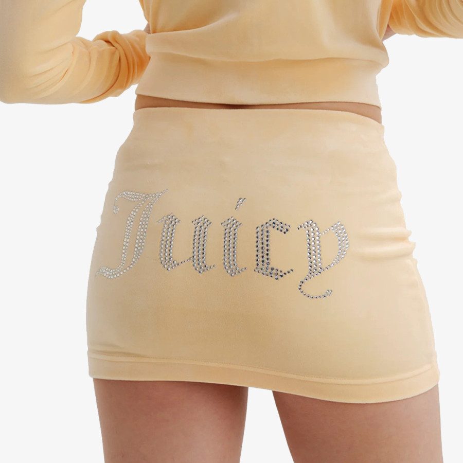 JUICY COUTURE Fuste VELOUR TUBE SKIRT W/ DIAMANTE 